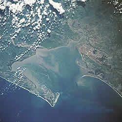 Maputo bay from a satelite image